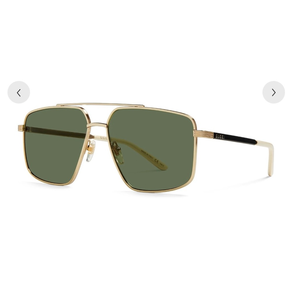 Gucci Logo 60MM Square Sunglasses Gold  GG0941S002M